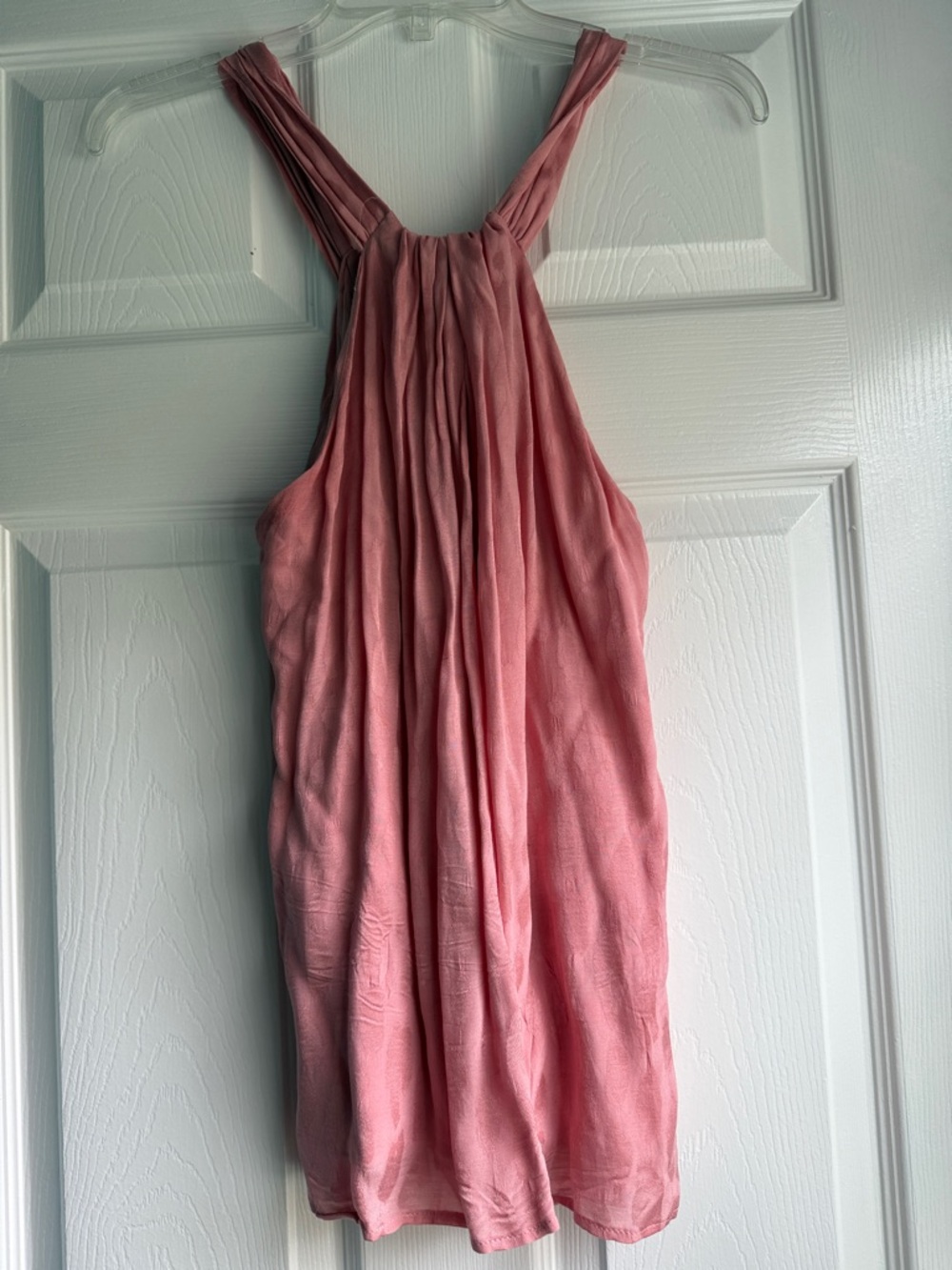Zara Pink Halter-Style Draped Blouse